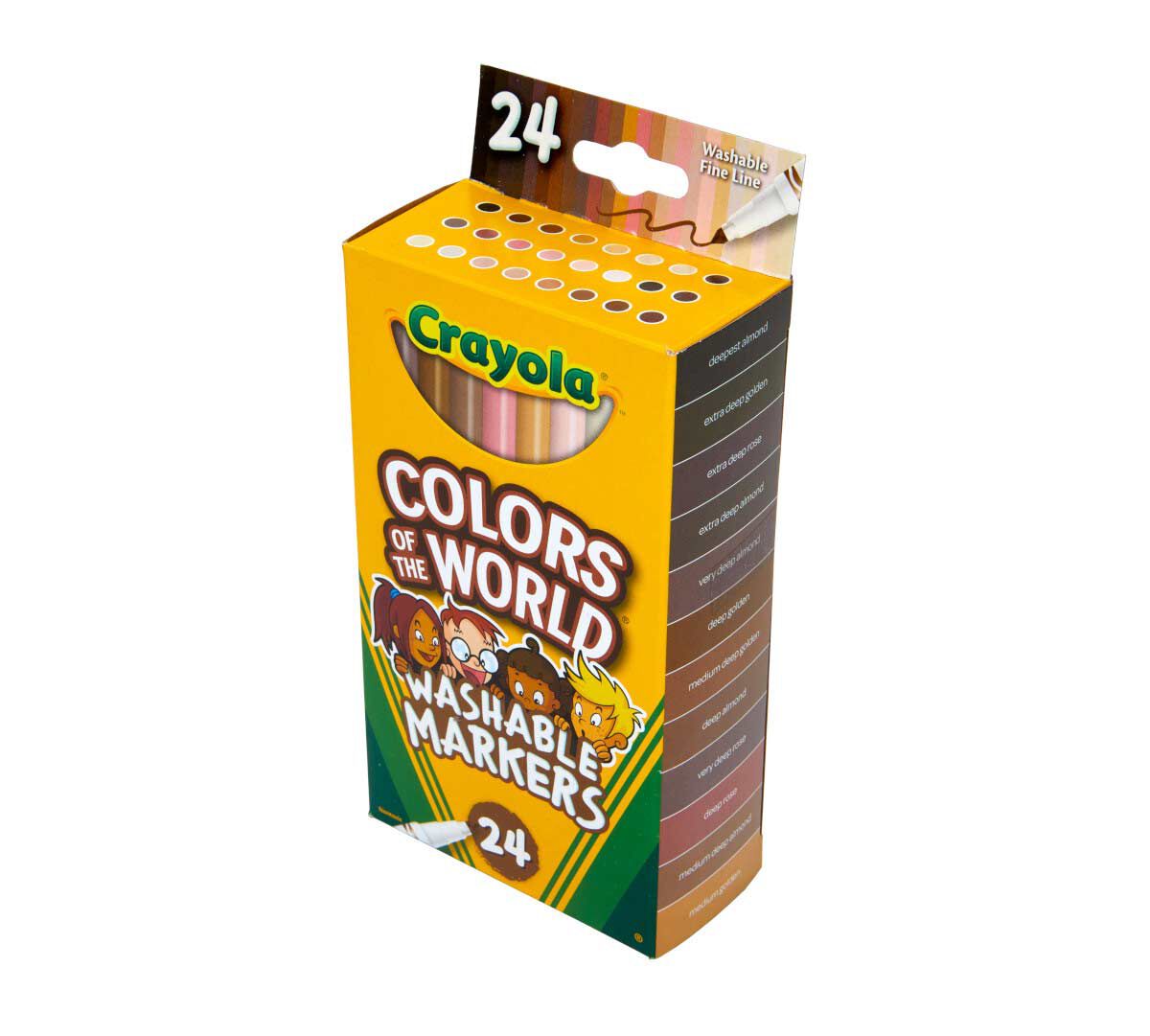 Colors of the World Fine Line Markers, 24 Count, Crayola.com