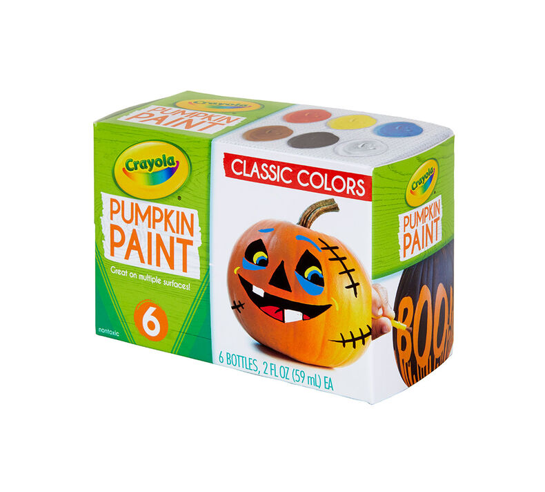 Acrylic Pumpkin Painting Set, Classic Colors