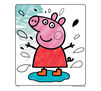 Color Wonder Foldalope Peppa Pig playing in the rain sample page