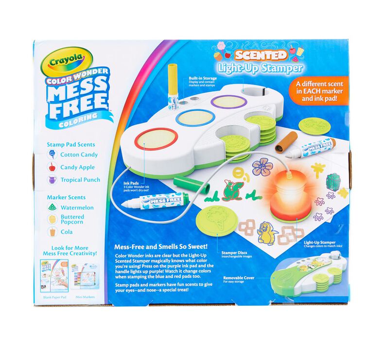 NEW Crayola Color Wonder Light-Up Paint Palette with Paper Mess