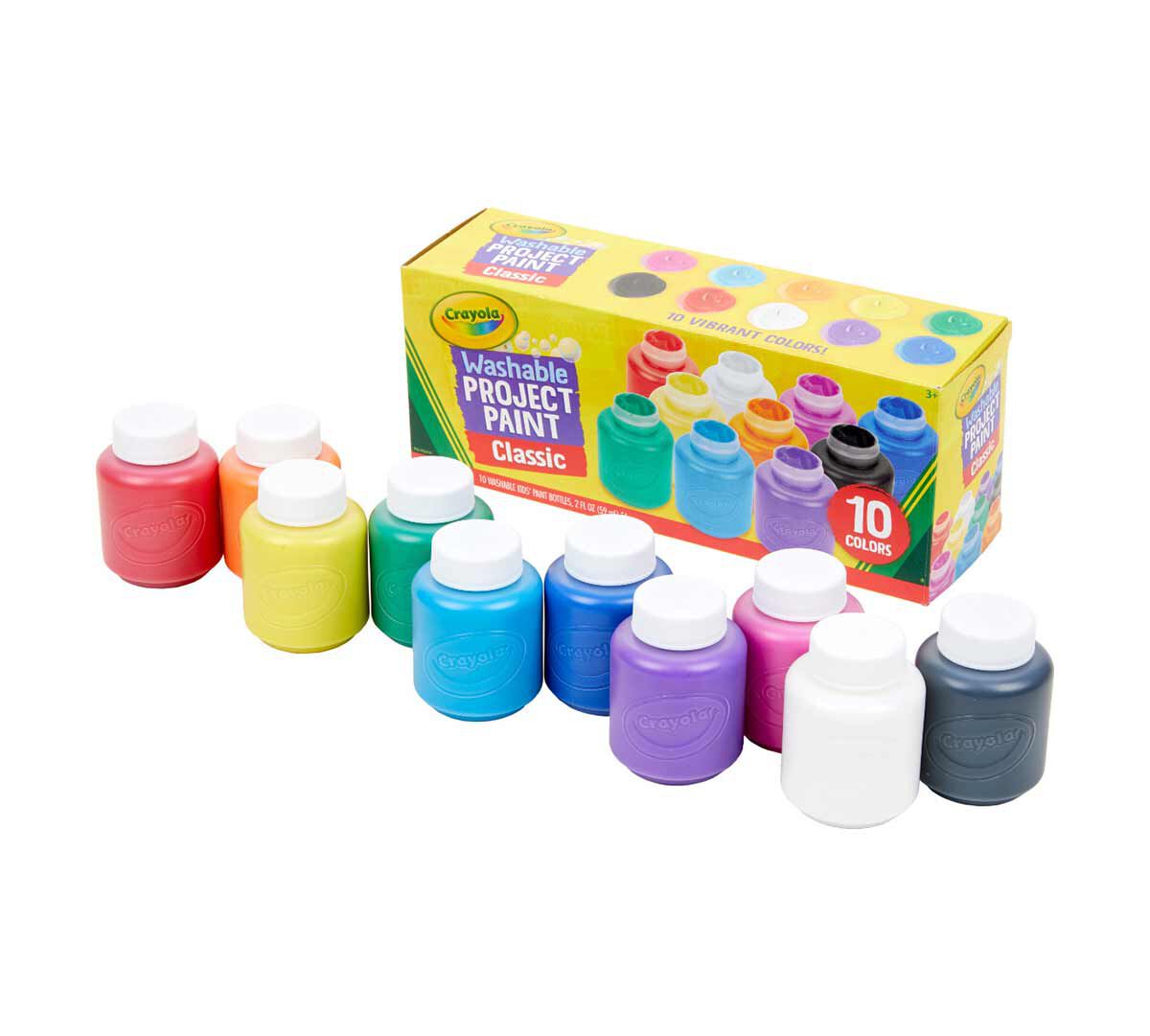 Washable Kids Paint Classic Colors 10 Count Crayola Com Crayola