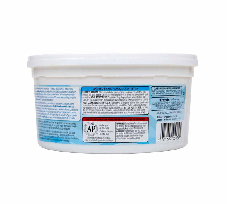 Crayola Air Dry Clay 2.5 Lb Bucket, White : Arts
