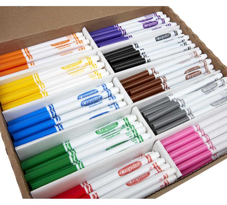 200 pc Crayola Fine Tip Washable Markers (10 colors) — ChildTherapyToys