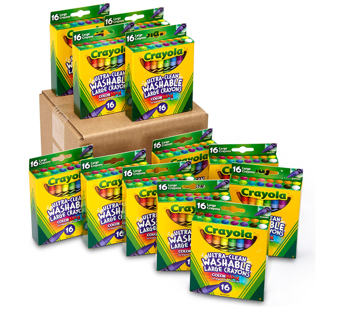 Washable Crayons, 12 Packs of 24 Count Crayola