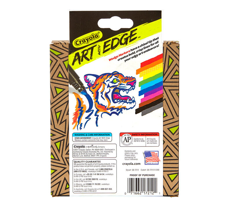 Art with Edge, 12 ct. Broad Line Wedge Markers