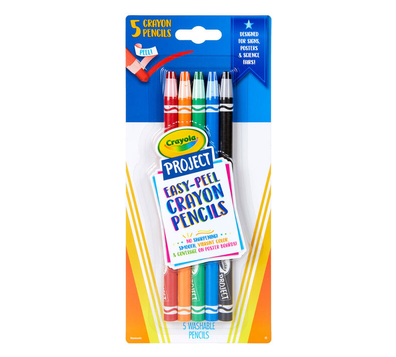 Easy Peel Crayon Pencils, 5 Count