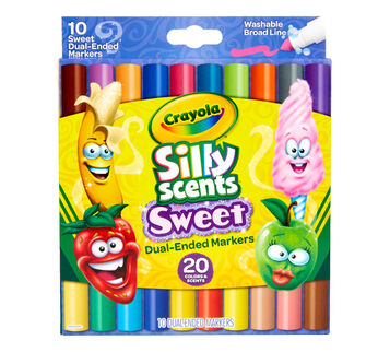 Silly Scents Sweet Dual-Ended Markers, 10 Count, Front View