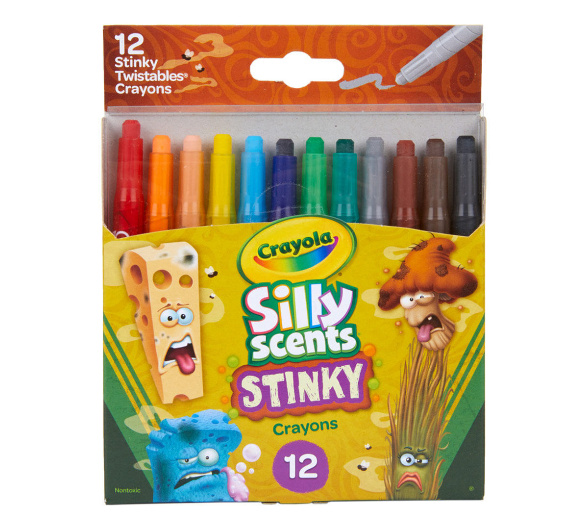 Silly Scents Mini Twistables Crayons, Stinky, 12 Count