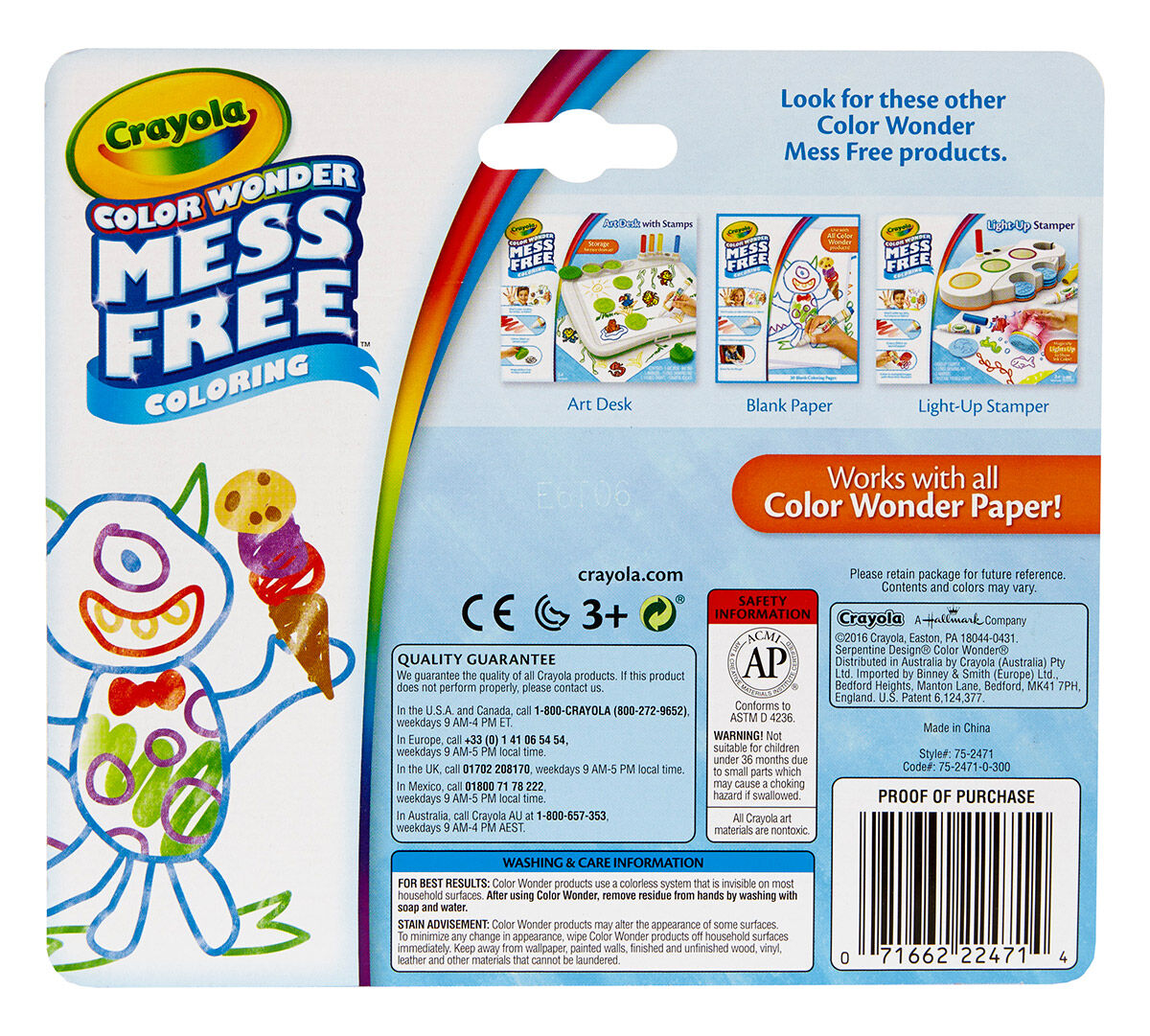Color Wonder Mess Free Markers, 10 Count Classic | Crayola