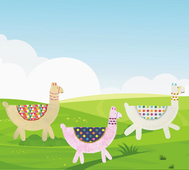 Paper Plate Llama Craft Kit