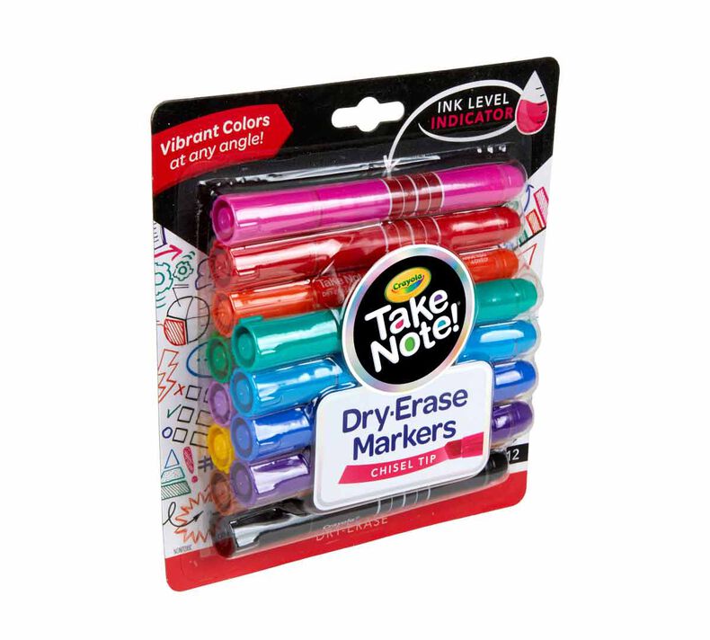 Crayola, Office, Crayola Dry Erase Markers Chisel Tip Black Blue Markers  Set Of 2 New