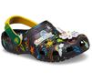 Kids Crayola Classic Crocs, Black right side view from the front.