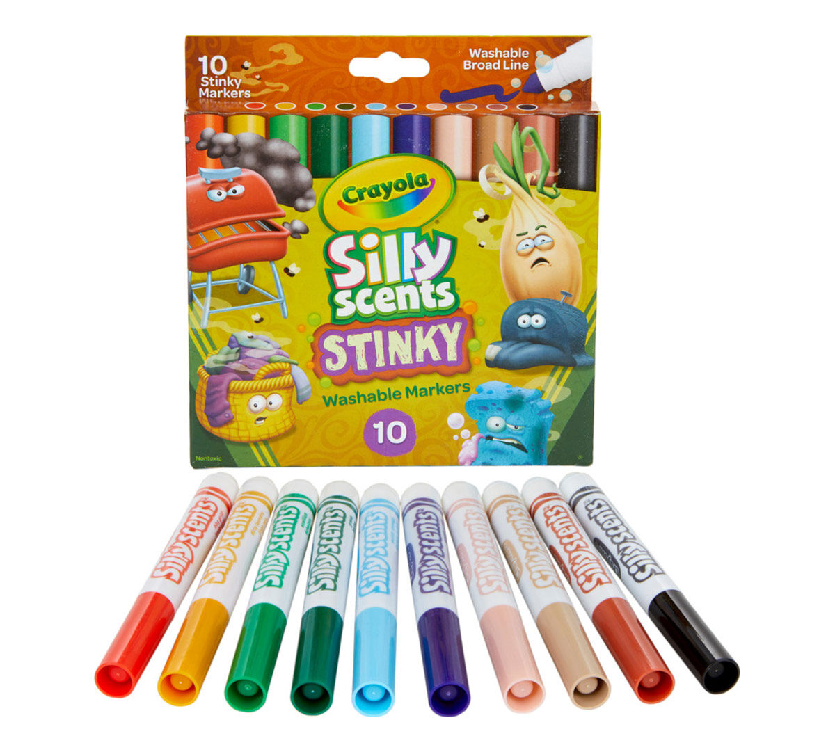 Crayola Silly Scents Stinky Scented Markers, 10 Count, Washable