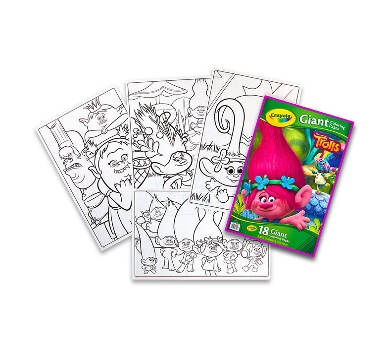 Giant Coloring Pages Trolls Crayola