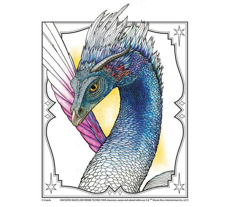 Art With Edge, Fantastic Beasts Coloring Pages