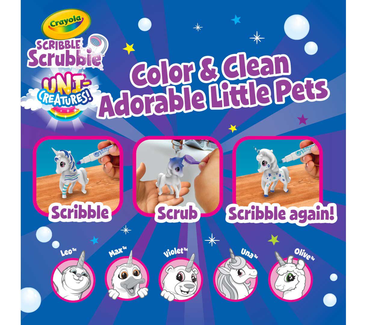Scribble Scrubbie Uni-Creature, 1 count