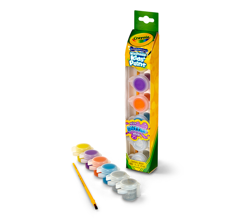 Washable Kids Paint with Glitter Mix