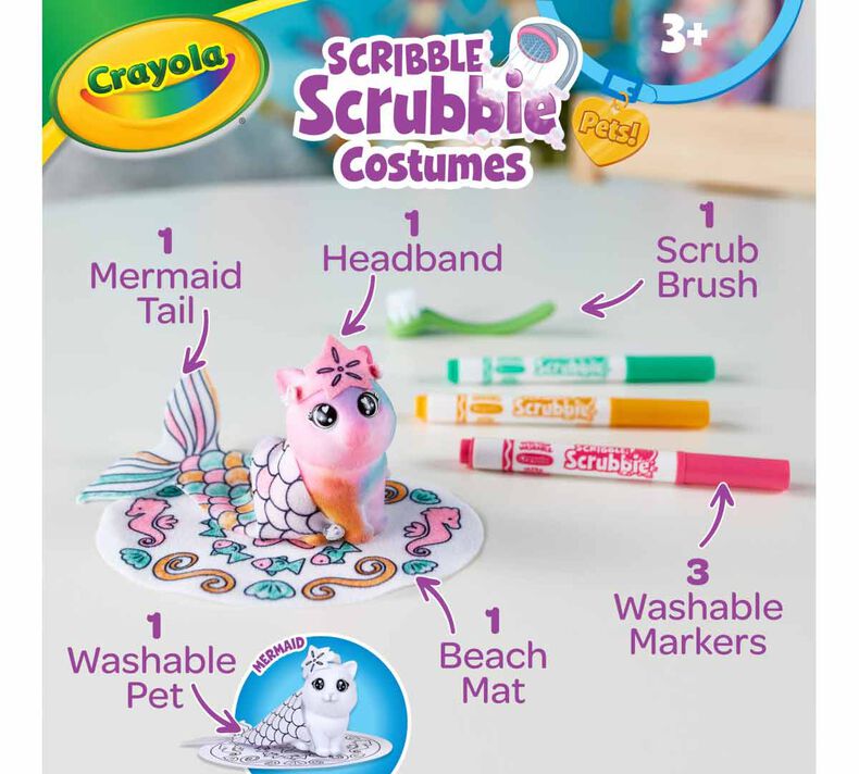 Scribble Scrubbie Pets Mermaid Playset