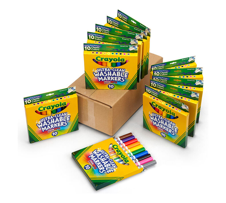 Ultra-Clean Washable Markers, 12 Packs of 10ct, Crayola.com