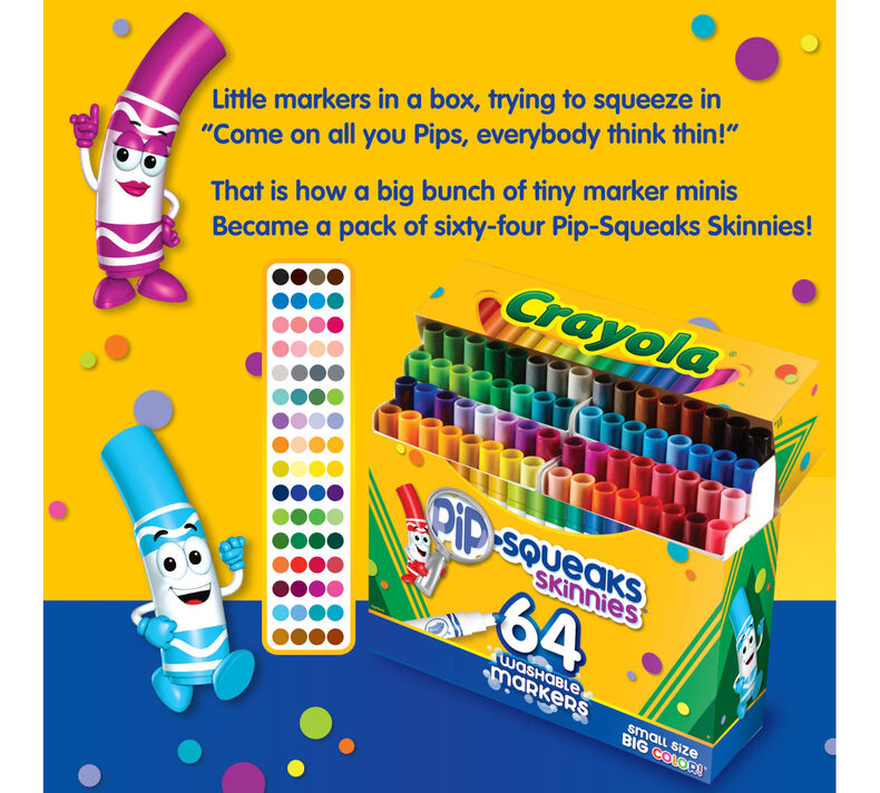 Crayola Washable Markers, Broad Line, Assorted Colors, Pack of 64