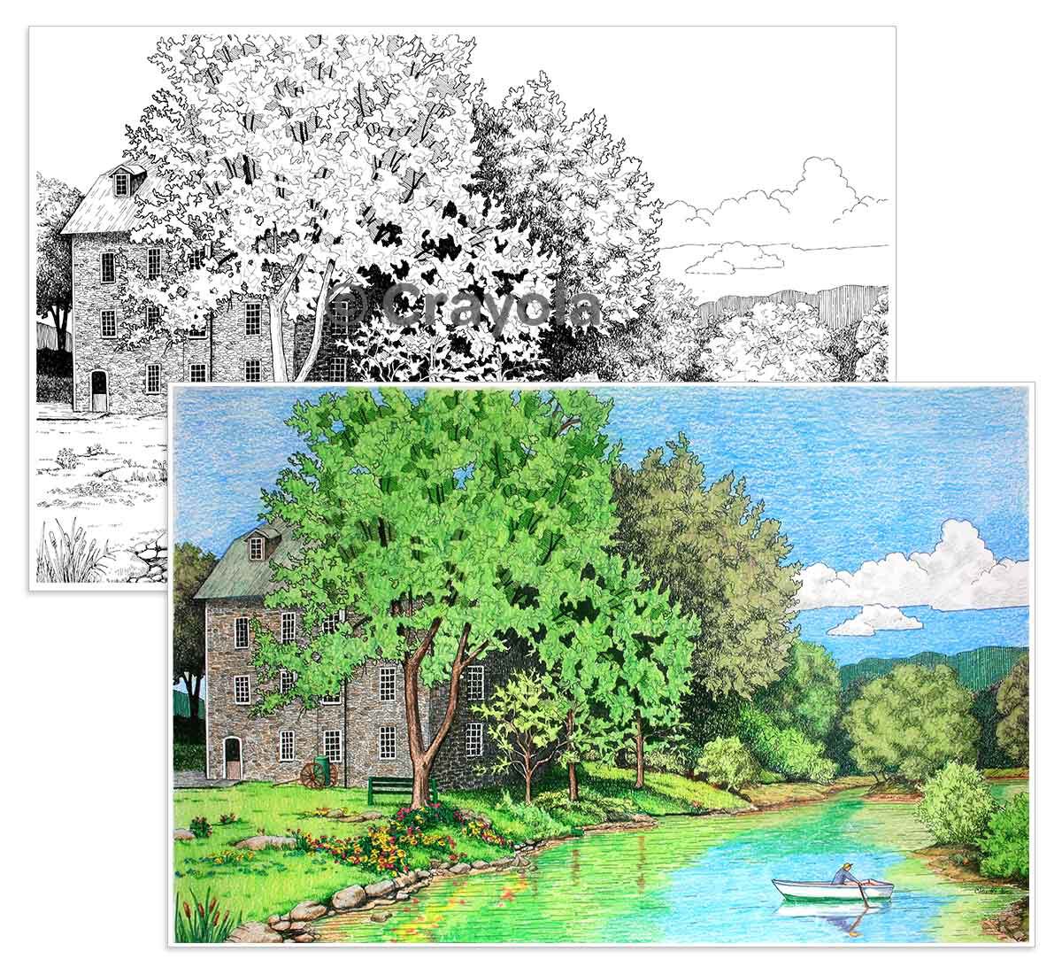 Download Color Escapes Adult Coloring Kit, Americana | Crayola
