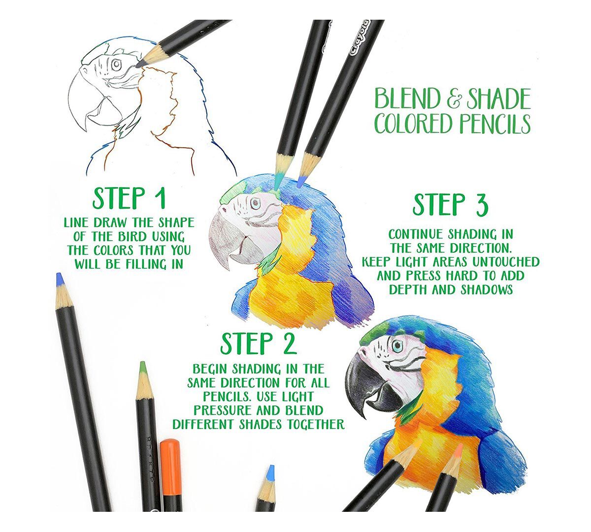 Crayola Signature Blend Shade Colored Pencils 50 Ct Storage