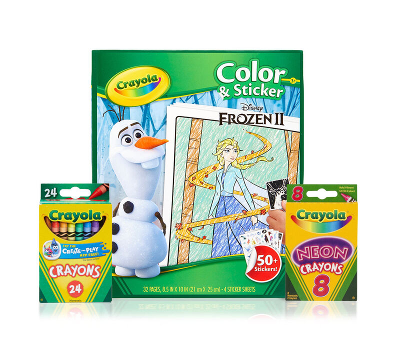 Frozen 2 Color & Sticker Book with Crayons