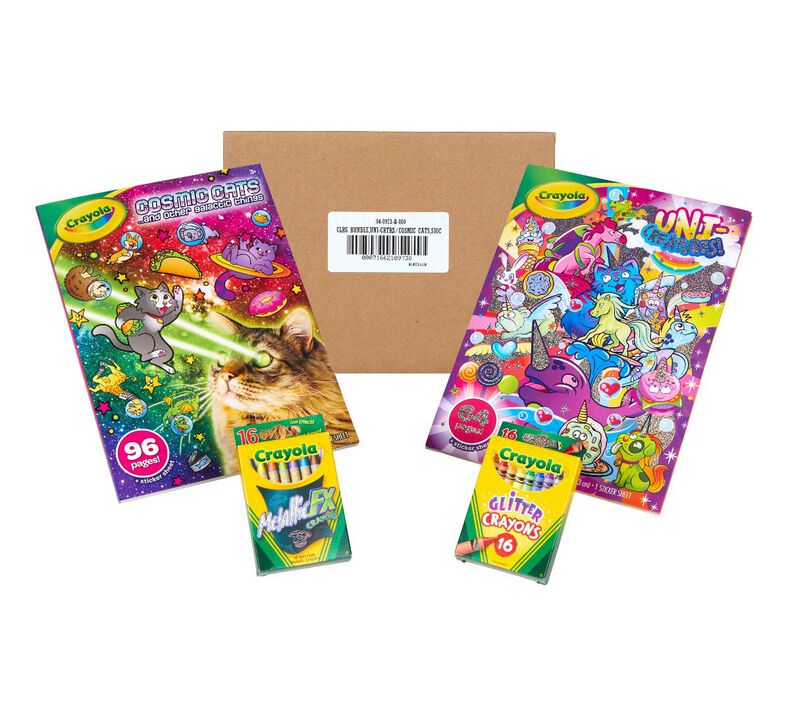 Crayola Uni-Creatures & Cosmic Cats Coloring Book Set
