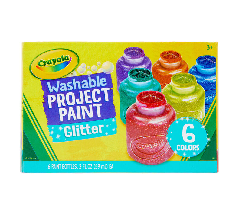 Washable Glitter Paint, 6 Count
