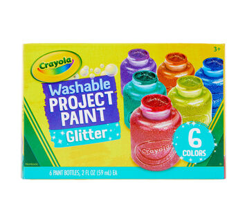 Washable Project Paint Glitter 6 count front view of packaging