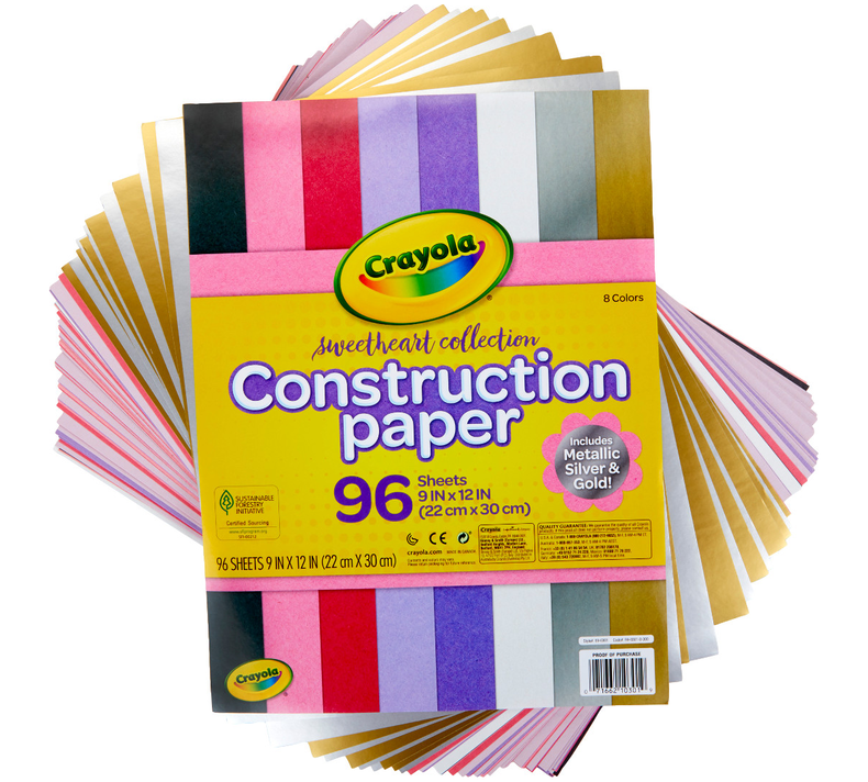 Crayola Construction Paper, Colored & Metallic Sheets, 9x12, 96 Count