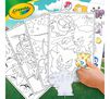 Create and Color Pokemon Coloring Art Case, Pikachu.  Sticker being applied to coloring pages.