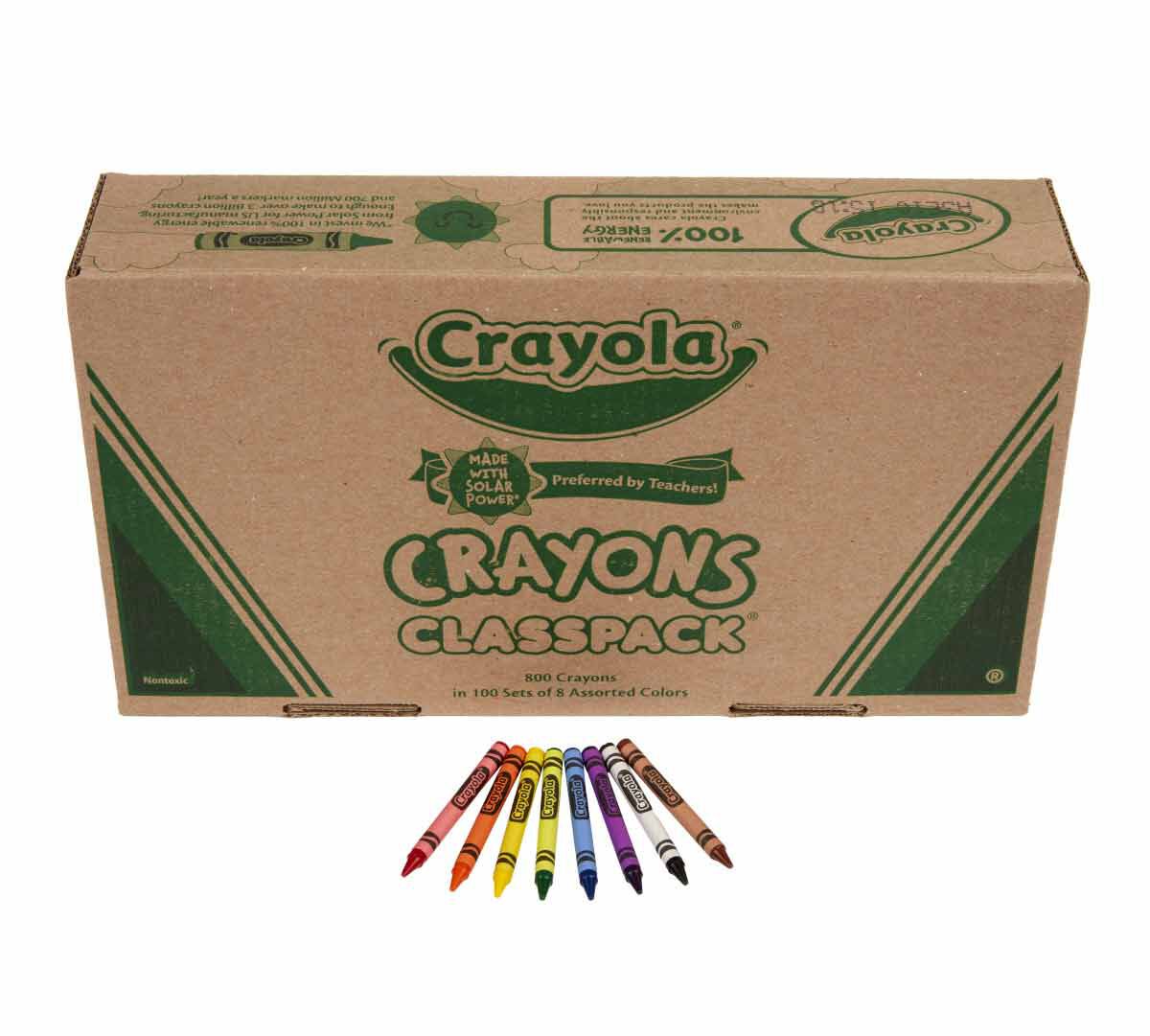 Classic Crayola Crayons Classpack, 800 Count, 8 Colors
