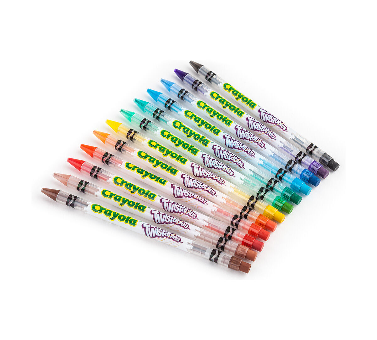 Assorted Colors 12-Pack Crayola Twistables Erasable Colored Pencils 