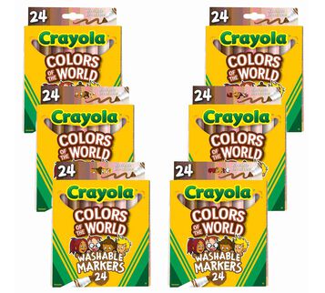 Colors of the World Bulk Marker Set, 6 Boxes of 24 Markers front view