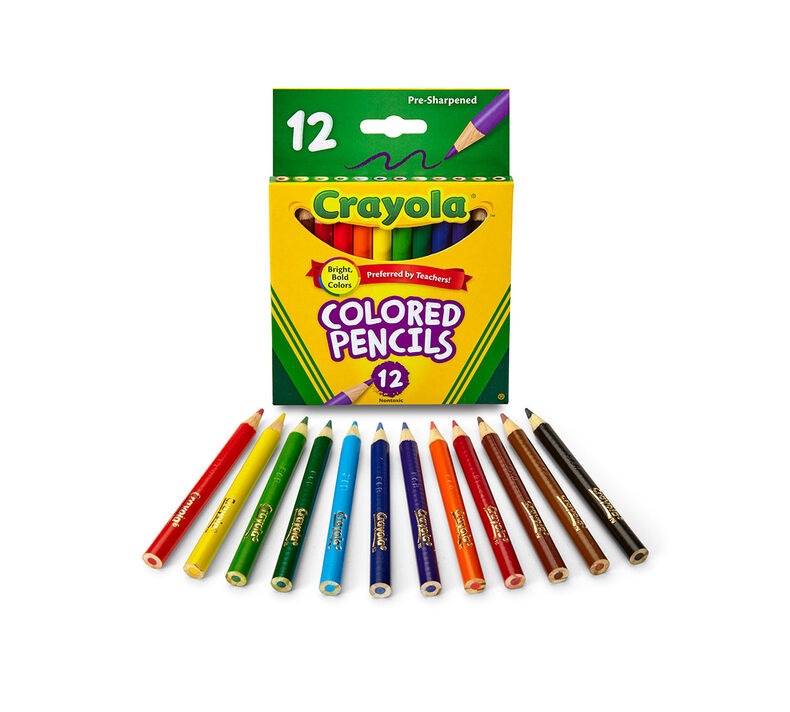 Short Colored Pencils, 12 Count