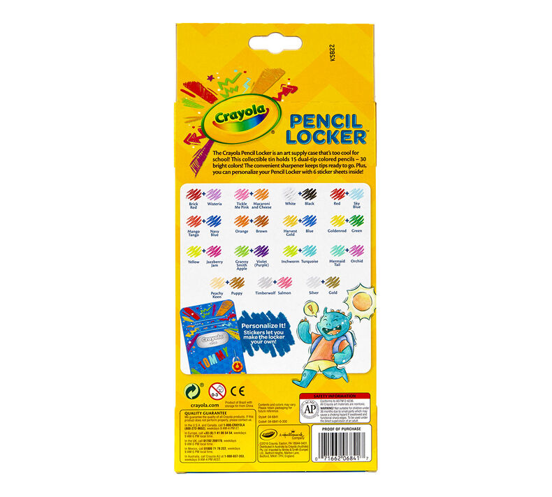 Colored Pencils Tin Locker