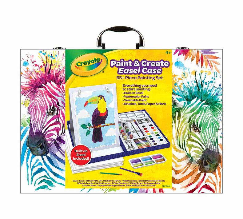 Crayola Table Top Easel & Art Kit (65 Pcs), Kids Painting Set, Gifts for  Kids, Ages 4+ 