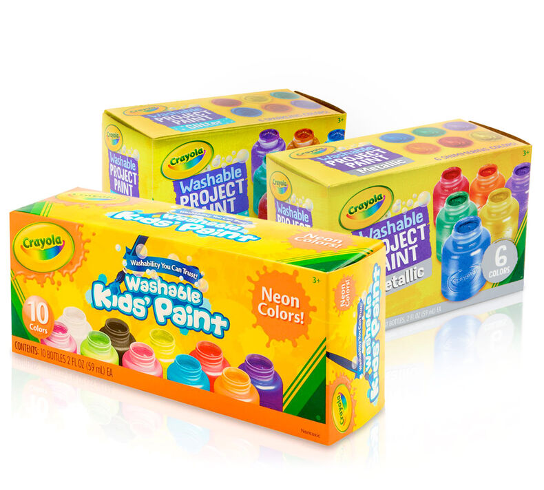Washable Kids Paint Set- Glitter, Neon and Metallic Paints
