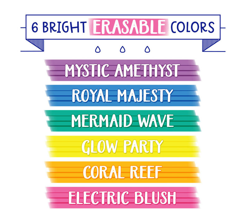 Crayola Take Note! Highlighters, Erasable - 6 highlighters