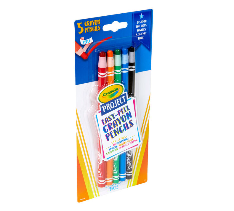 Easy Peel Crayon Pencils, 5 Count