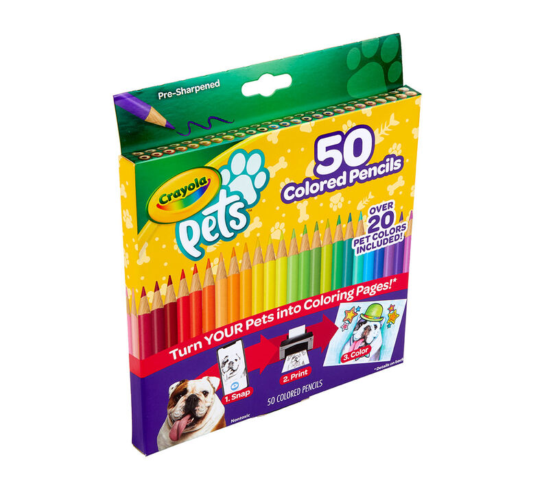 Crayola Pets Colored Pencils, 50 Count