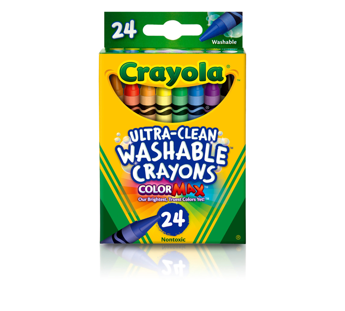 UltraClean Washable Crayons, 24 Count Crayola