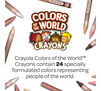 Crayola Colors of the World Crayons contain 24 specially formulated colors representing people of the world. 