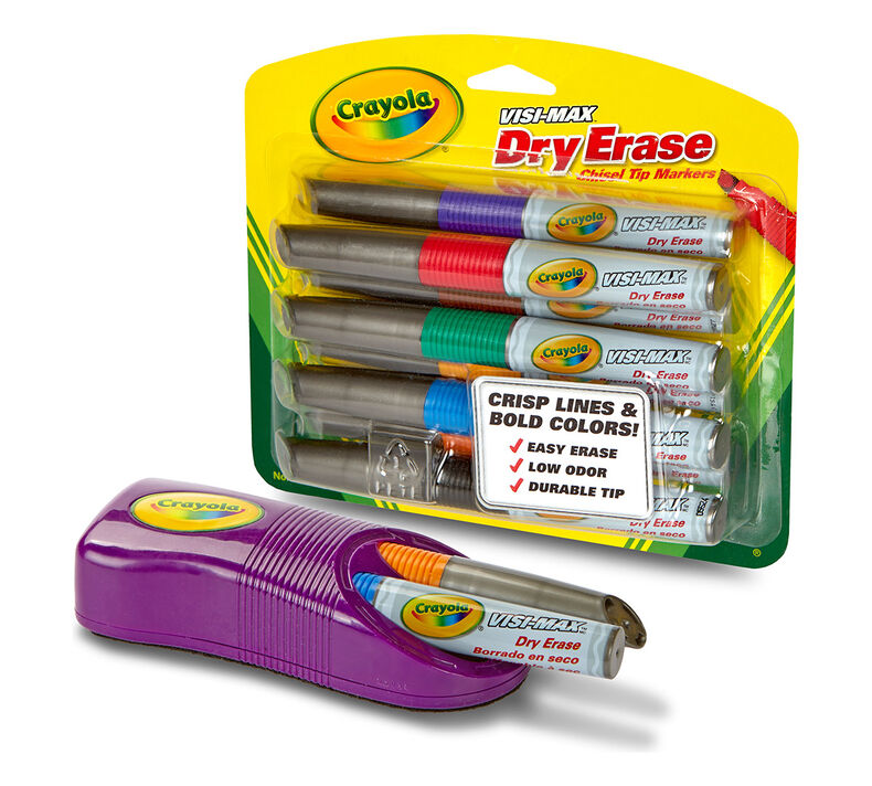 Visi-Max Dry-Erase Markers & Magnetic Eraser Set