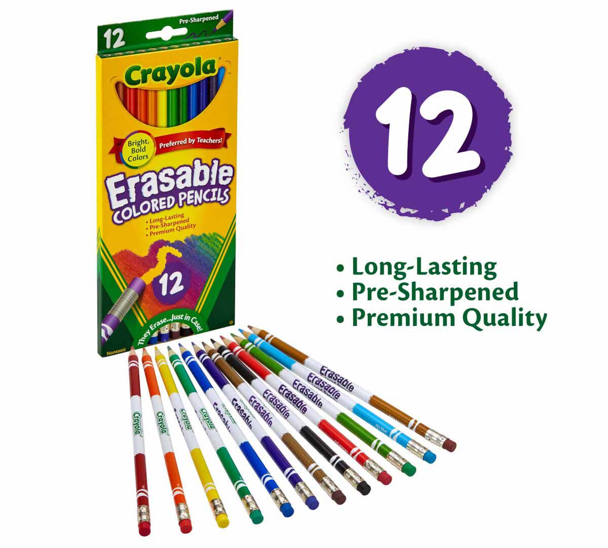 Adult Coloring Case of 12 Packs 50 Count Crayola Colored Pencils Fun At Home Kids Activities 