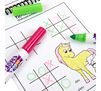 On the Farm Color and Erase Reusable Activity Pad with Markers. Tick Tac Toe activity with marker.