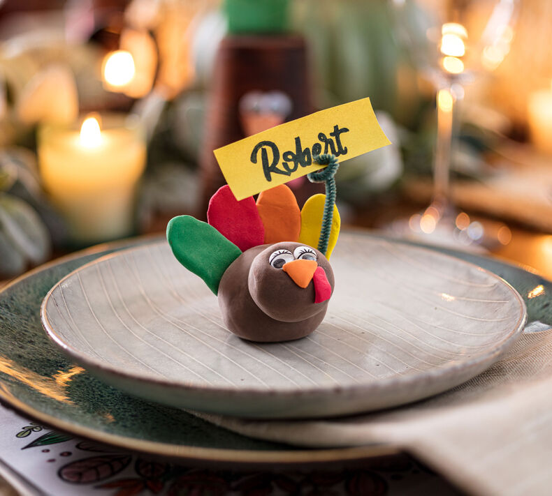 Thanksgiving Place Card Holders Craft Kit, 6 Guests