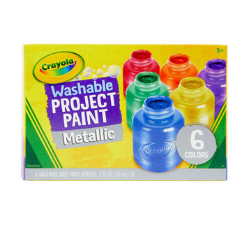 Washable Metallic Paint, 6 Count Front View