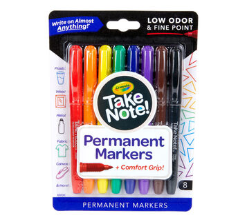 Take Note Permanent Markers, 12 Count Front View